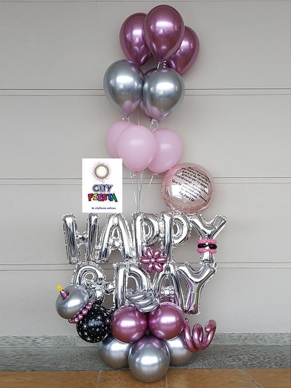 bouquet de globos de cumpleaños